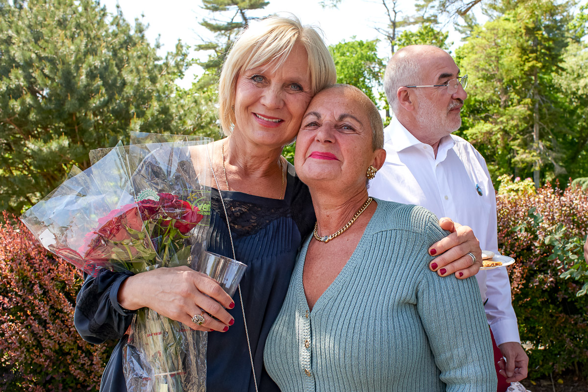 Photo of Galina Galmer at the 'Tears of the Holocaust' opening reception at Holocaust Museum.