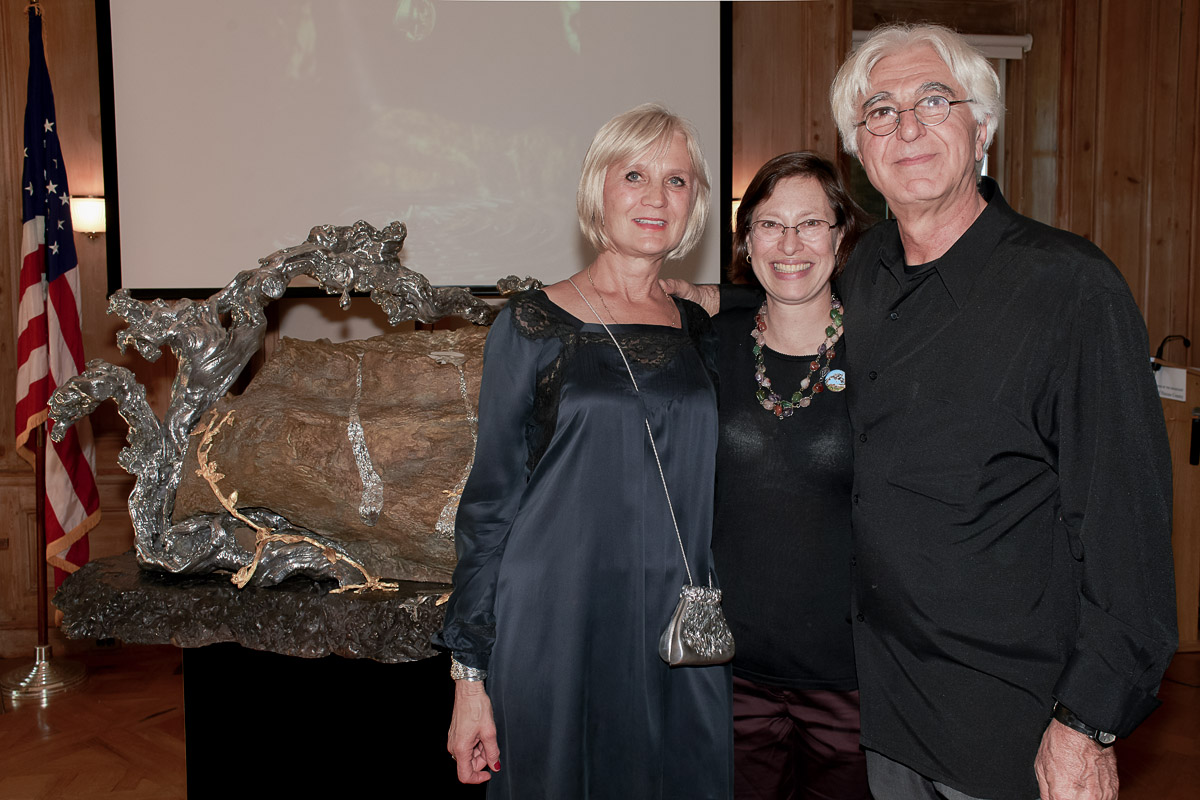 Photo of Michael and Galina Galmer at the 'Tears of the Holocaust' opening reception at Holocaust Museum.