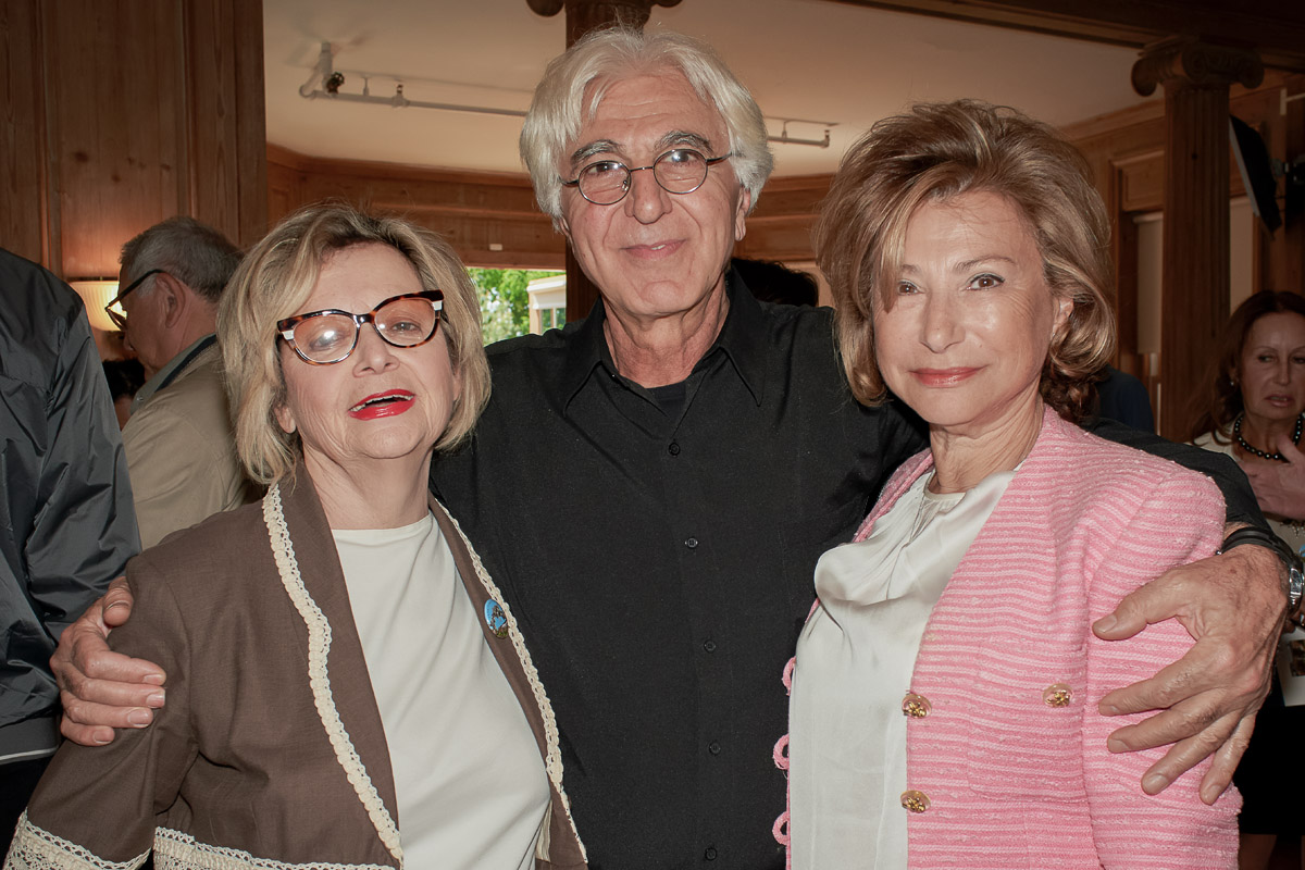 Photo of silver sculpture artist Michael Galmer at the 'Tears of the Holocaust' opening reception at Holocaust Museum.