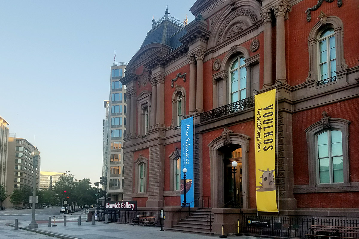 Video of opening reception for silver sculpture artist Michael Galmer at Renwick Gallery.